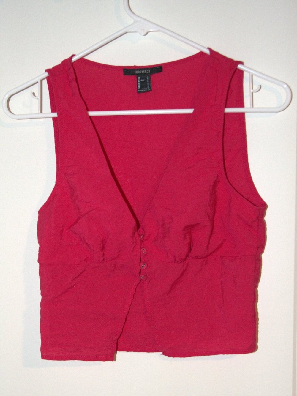 NWOT Forever 21 Pink Button-front Top